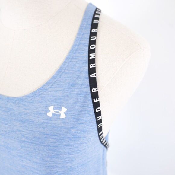 Under Armour Blue Tank Top Small Heatgear Activewear Loose - Picture 2 of 8